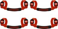 adjustable red roll bar grab handle set for jeep wrangler sahara freedom rubicon unlimited - pitvisit universal design, easy to install, pack of 4 logo