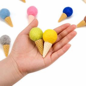 img 1 attached to 12-Set Felt Ice Cream Crafts For Tiered Tray Decoration, DIY Jewelry & Party Favors - CINPIUK