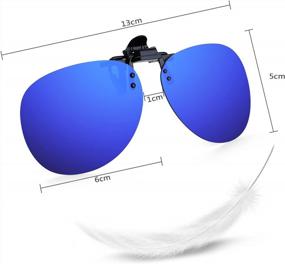 img 2 attached to Costyle Retro Polarized Clip On Flip Up Plastic Sunglasses Driving Fishing Traveling