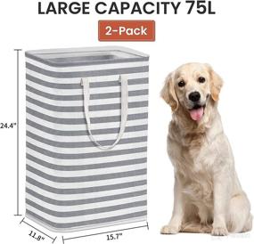 img 3 attached to 🧺 WOWBOX 75L [2 Pack] Laundry Baskets: Spacious, Waterproof, and Collapsible Hampers with Reinforced Handles - Perfect for Laundry, Clothes, Toys, and More!