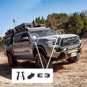 img 3 attached to 🔦 Enhanced Compatibility LED Pod Hood Mount Brackets for Toyota Tacoma 2016+