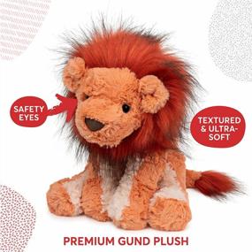 img 2 attached to 10" Orange/Red GUND Cozys Collection Lion Plush Stuffed Animal For Ages 1 And Up