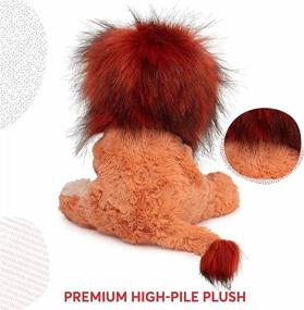 img 1 attached to 10" Orange/Red GUND Cozys Collection Lion Plush Stuffed Animal For Ages 1 And Up