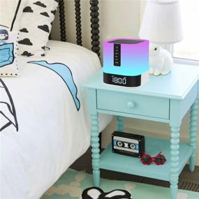 img 1 attached to Bluetooth Speaker Bedside Lamp With Touch Control, TF/SD Card Support, Digital Alarm Clock And 48 Color Choices - Perfect Gift For Boys And Girls