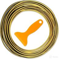 car interior moulding trim strips 32 feet universal car decoration pinstriping filler insert strips dashboard decorative diy flexible strip garnish with installing tool (gold logo