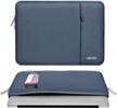 mosiso laptop sleeve bag compatible with macbook air 13 inch m2 a2681 m1 a2337 a2179 a1932/pro 13 m2 m1 a2338 a2251 a2289 a2159 a1989 a1706 a1708, polyester vertical case with pocket, blue haze logo
