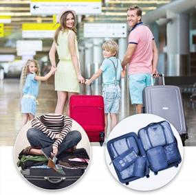 img 2 attached to Efficiently Organize Your Luggage With 7-Piece Packing Cubes Set And Toiletry Bag In Navy
