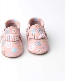 img 2 attached to Starbie Genuine Leather Baby Moccasins With Anti-Slip Soles - Available In 25+ Colors For Boys & Girls