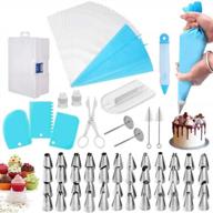 82pcs russian piping tips set for perfect cake decorating and baking - icing tips, ball piping tips, flower frosting tips, and more! logo