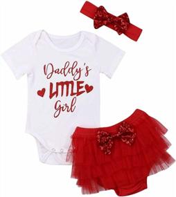 img 4 attached to Dress Up Your Little Princess For Father'S Day With This Adorable Romper Set!