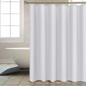 img 3 attached to Biscaynebay Hotel Quality Fabric Shower Curtain Liners 72" X 72", White Water Resistant Bathroom Curtains Rust Resistant Grommets Weighted Bottom Hem Machine Washable