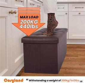 img 1 attached to COSYLAND Footstool Rectangle Collapsible Furniture Furniture ~ Accent Furniture