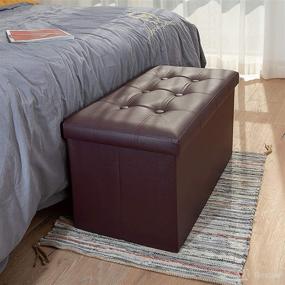 img 4 attached to COSYLAND Footstool Rectangle Collapsible Furniture Furniture ~ Accent Furniture