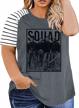 get ready for halloween with uniqueone women's plus size squad shirt - hocus pocus stripes; casual, comfy & stylish logo