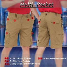 img 1 attached to MOHEEN Men'S Cargo Shorts Loose Relaxed Fit Multi-Pocket Pants Casual Work Short