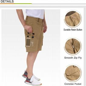 img 2 attached to MOHEEN Men'S Cargo Shorts Loose Relaxed Fit Multi-Pocket Pants Casual Work Short