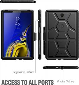 img 3 attached to Samsung Galaxy Tab S4 10.5" 2018 Protective Silicone Case - Poetic TurtleSkin Series [Corner/Bumper Protection][Grip][Bottom Air Vents]