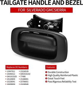 img 1 attached to 🚪 High-Quality Tailgate Handle Replacement for 1999 - 2007 Silverado GMC Sierra 1500 2500 3500: THIS HILL Tailgate Handle Kit - Replaces 15997911 15228539 GM1916102 15188001 15228540 15228541