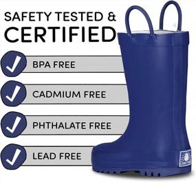 img 2 attached to Premium Natural Rubber Rain Boots For Toddlers & Kids - Lone Cone Elementary Collection