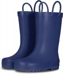img 4 attached to Premium Natural Rubber Rain Boots For Toddlers & Kids - Lone Cone Elementary Collection