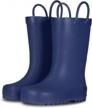 premium natural rubber rain boots for toddlers & kids - lone cone elementary collection logo
