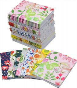 img 4 attached to Small Delightful Mini Notepads: 48-Piece Set With Cheerful Designs For Work, School, Travel And Parties!
