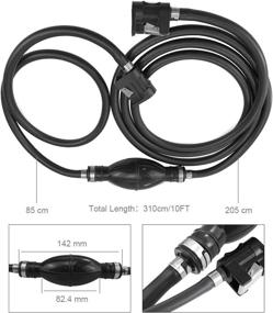 img 2 attached to 🔋 10ft 8mm Fuel Line Assembly for Yamaha Outboard Marine Boat Motor - Rubber Fuel Gas Hose Line Assembly