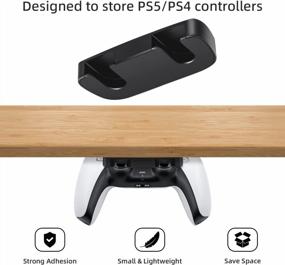 img 3 attached to Black Under Desk Mount For Playstation 5/4 Controller - Mcbazel Table Stand Holder Compatible With PS5/PS4 Controllers For Improved Organization And Accessibility