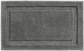 img 4 attached to Charcoal Gray Non-Slip Microfiber Polyester Spa Mat, Plush Water Absorbent Bathroom Vanity/Bathtub/Shower Accent Rug - Machine Washable