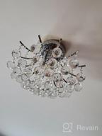 img 1 attached to Saint Mossi Chandelier Modern K9 Crystal Chandelier Light, Flush Mount Light Ceiling Chandelier Light Fixture For Dining Room Bathroom Bedroom Livingroom, 3-Light review by Thomas Drew