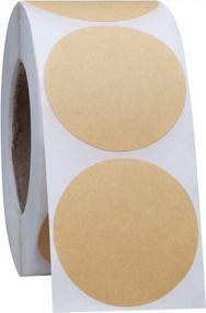 img 2 attached to Hybsk Round Kraft Paper Target Pasters - 500 Adhesive Stickers Per Roll For Shooting Practice