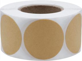 img 3 attached to Hybsk Round Kraft Paper Target Pasters - 500 Adhesive Stickers Per Roll For Shooting Practice