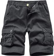 camo cargo shorts for men: универсальные хлопковые шорты с несколькими карманами и эластичным поясом логотип