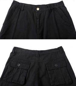 img 2 attached to Camo Cargo Shorts For Men: универсальные хлопковые шорты с несколькими карманами и эластичным поясом