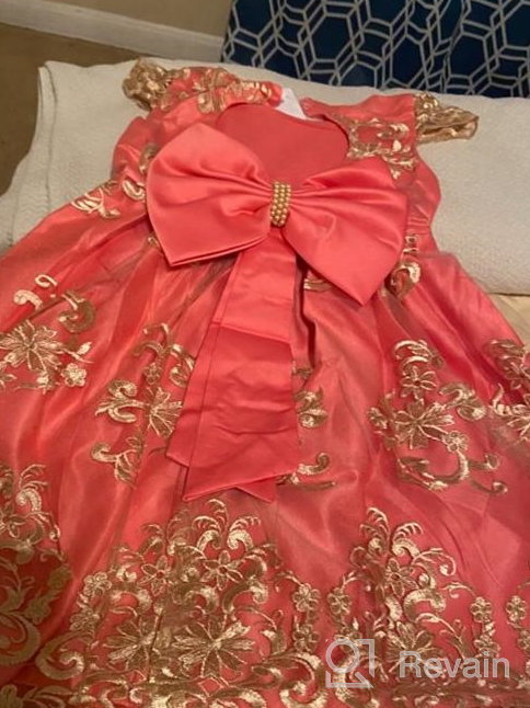 img 1 attached to 🎄 Christmas Wedding Pageant Bridesmaid Girls' Clothing and Dresses by COMISARA review by Billy Dotie