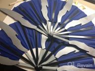 img 1 attached to Chinese/Japanese Folding Nylon-Cloth Hand Fan - Amajiji Large Women'S Gift Craft Dance Fan review by Greg Usry
