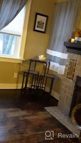 img 5 attached to 🍽️ Улучшите свою кухню с набором Zenvida 3 Piece Pub Table Set: компактная и стильная завтракальная тележка с 2 стульями и передвижным кухонным островом