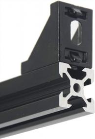 img 2 attached to Iverntech 20Pcs Black Aluminum Corner Brackets: Strong Fasteners For 2020 Series Aluminum Extrusion Profile With M5 T Nuts, Screws And Wrench Included