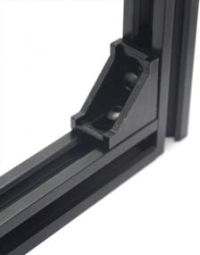 img 1 attached to Iverntech 20Pcs Black Aluminum Corner Brackets: Strong Fasteners For 2020 Series Aluminum Extrusion Profile With M5 T Nuts, Screws And Wrench Included