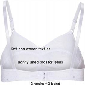 img 1 attached to Adjustable Wireless Girls Bras - B2BODY Cotton Training Bras, Multi-Pack For Girls