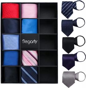 img 3 attached to 👔 Segarty Normal Skinny Necktie with Zipper