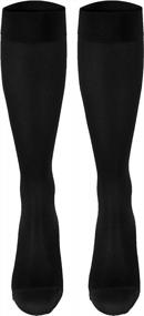 img 2 attached to Truform Women'S Compression Stockings, 20-30 MmHg, Knee High Length, Closed Toe, Opaque, Black, Large