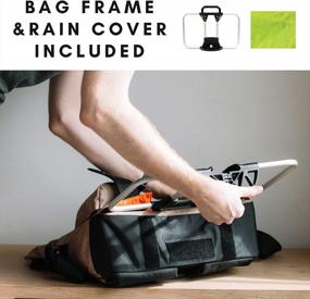 img 2 attached to Обновите свой Brompton с помощью передней сумки Vincita Birch Front Bag 2.0 — поставляется со съемной несущей рамой, дождевиком и плечевыми ремнями — идеальный велосипедный аксессуар Brompton для беззаботных поездок