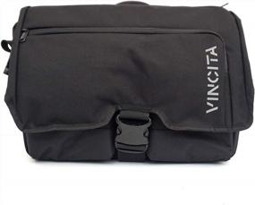 img 4 attached to Обновите свой Brompton с помощью передней сумки Vincita Birch Front Bag 2.0 — поставляется со съемной несущей рамой, дождевиком и плечевыми ремнями — идеальный велосипедный аксессуар Brompton для беззаботных поездок