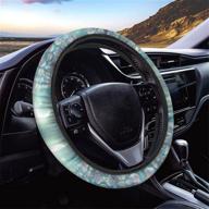 huiacong bubble moon steering wheel cover for women anti slip soft neoprene steering wheel covers cloth universal 14&#34 логотип