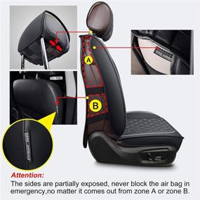 img 2 attached to 🚗 12-SLX Car Seat Covers: Stylish Faux Leather for SUVs & Sedans (SLX-Black & White)