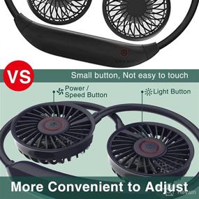 img 3 attached to (2022 Upgraded) Hands Free Portable Neck Fan - Rechargeable Mini USB Personal Fan Battery Operated With 3 Level Air Flow Heating, Cooling & Air Quality