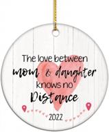 long distance mom & daughter gifts 2022: show your love with christmas ornament and tag - 2.75 inch from vilight logo