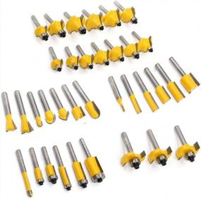 img 2 attached to Precision Woodworking Made Easy With Tatoko 35 Piece Router Bit Set - 1/4 Inch Shank, 6.35 Mm Cutting Tools