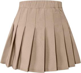 img 3 attached to 👗 Skirts & Skorts: Skater Pleated Skirts for Girls' School Uniform Clothing